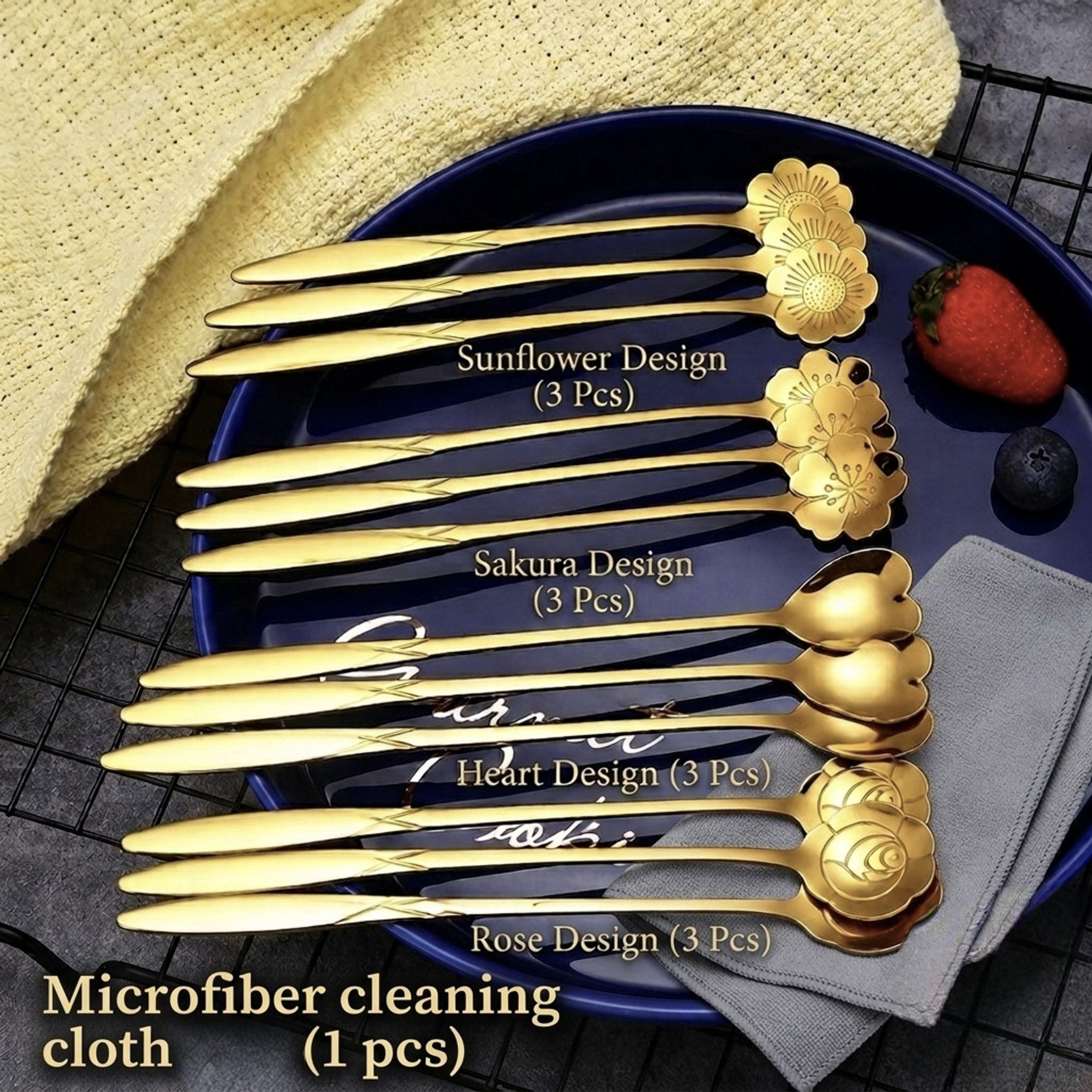 anushre Stainless Steel Coffee Spoon, Dessert Spoon, Ice-cream Spoon, Tea Spoon Set-picture-22