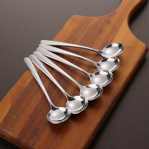 Rounded shape Stainless Steel Soup Spoon Set