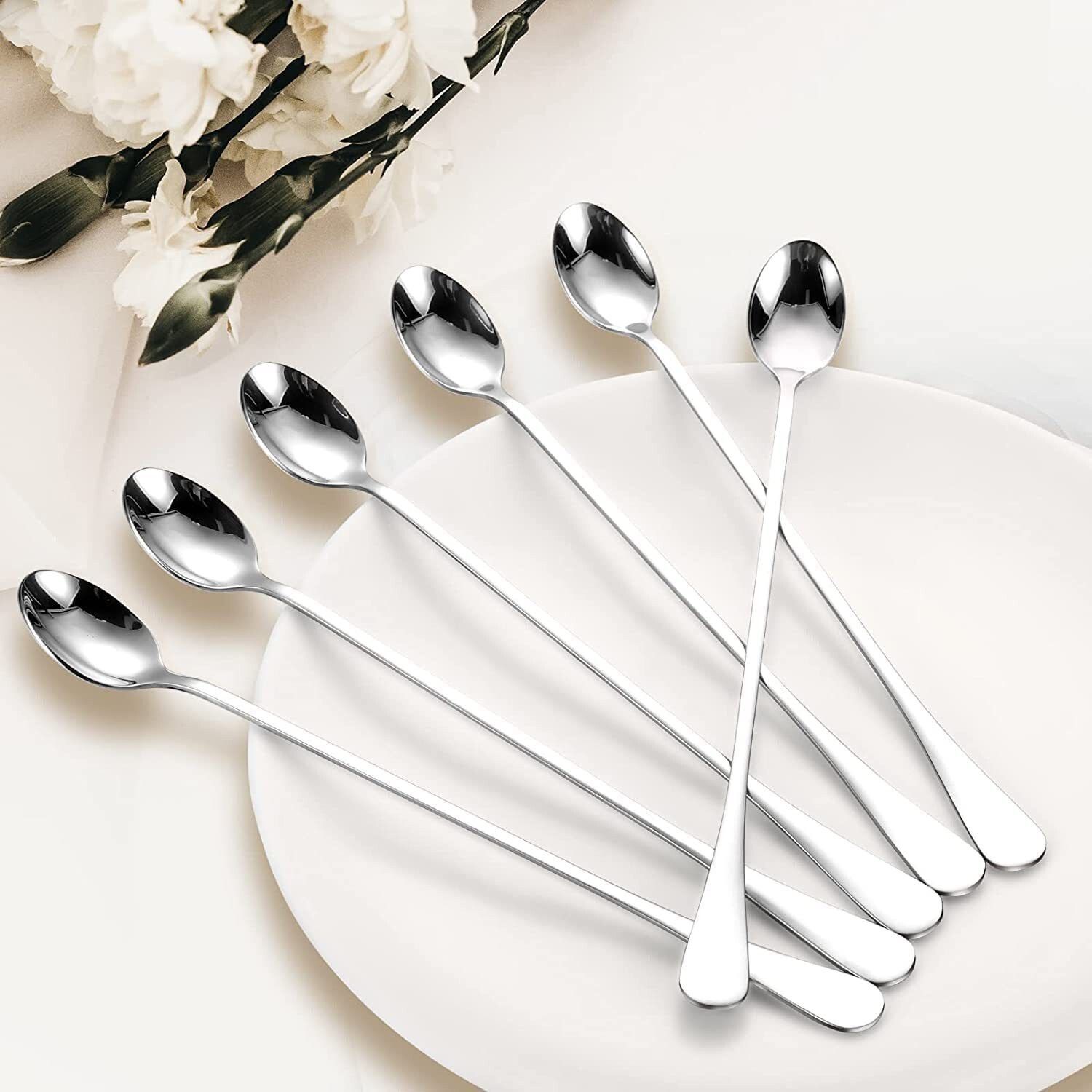 Stainless Steel Ice Tea Spoon, Serving Spoon Set