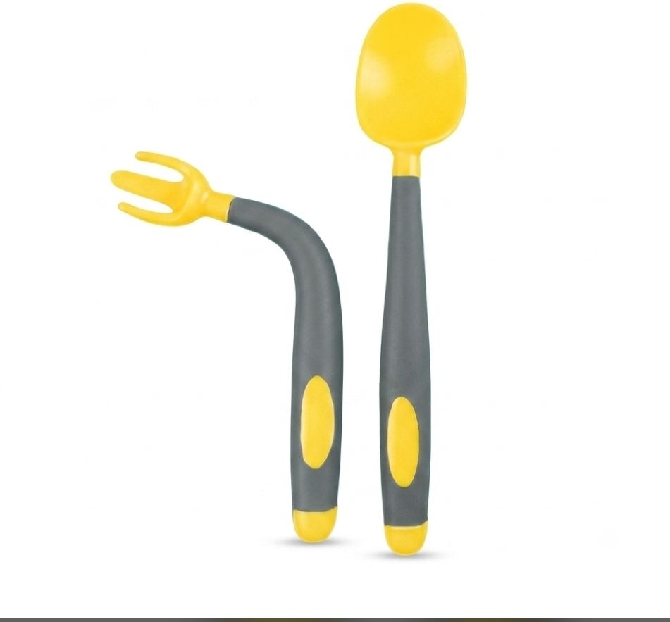 Silicon Feeding Spoon set Silicone Serving Spoon, Table Spoon Set-image-0
