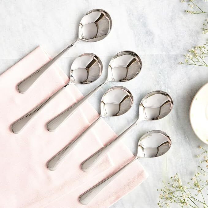 Heavy Stainless Steel Soup Spoon Set