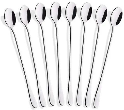 caridge 8 pcs Long Handle Spoon, 9-inch Ice Tea Spoon, Soda Spoon DEALIGHT Premium 18/10 Stainless Steel Measuring Spoon Set-picture-18