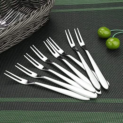 8 Pics Sportk Spoon frk 08 Stainless Steel Fruit Fork Set