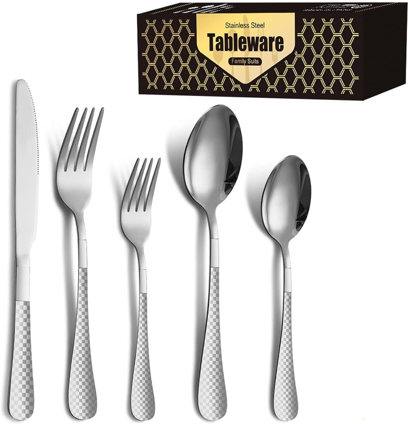 Stainless steel Cutlery set of 5Silver pack 1_dK50 Stainless Steel Cutlery Set-image-45