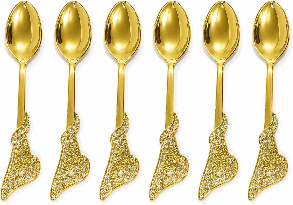 Crystal Heart Coffee Spoon Stainless Steel Coffee Spoon, Dessert Spoon, Ice-cream Spoon, Ice Tea Spoon, Tea Spoon, Sugar Spoon-image-24