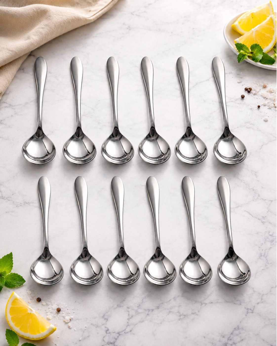 aaruyadav Daily Use Dining Spoon Set Stainless Steel Table Spoon Set-picture-28