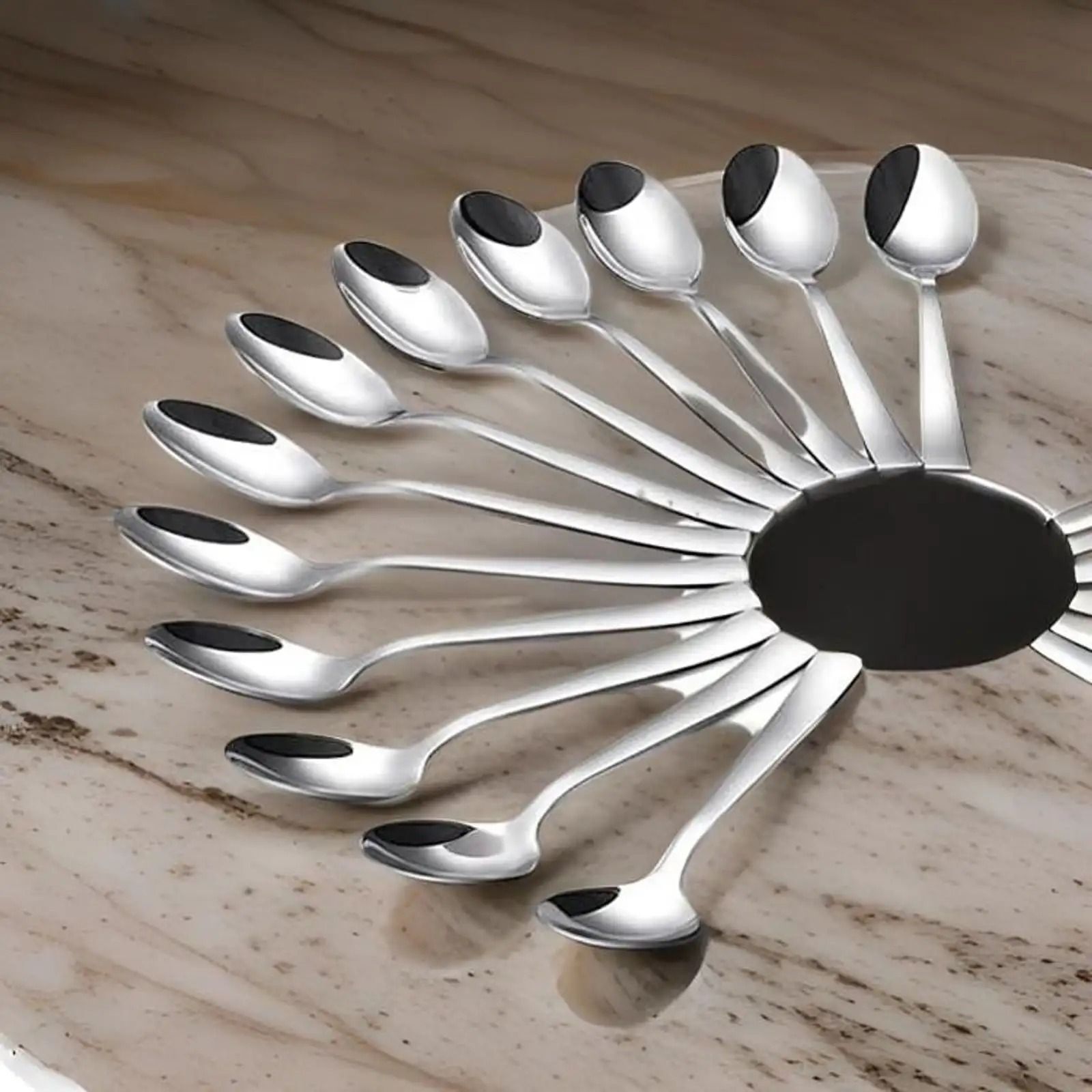 insha Dinner Spoon Set | Mirror Finish Table Spoons for Dining Stainless Steel Table Spoon Set-picture-5