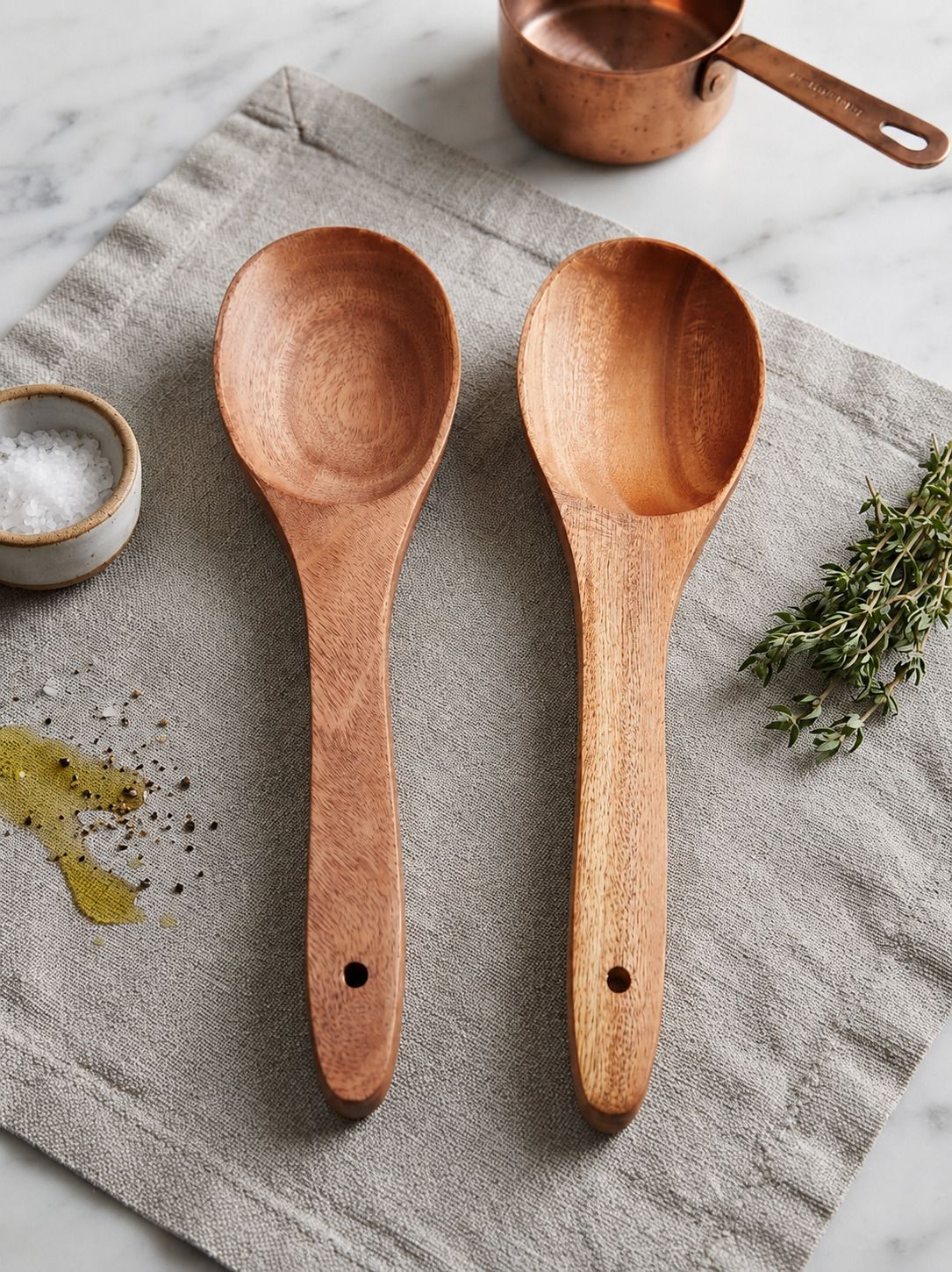 Wooden Cooking Spoon Set of 2 | Natural Wooden Serving & Mixing Spoons Disposable Wooden Serving Spoon, Table Spoon, Measuring Spoon Set-image-28