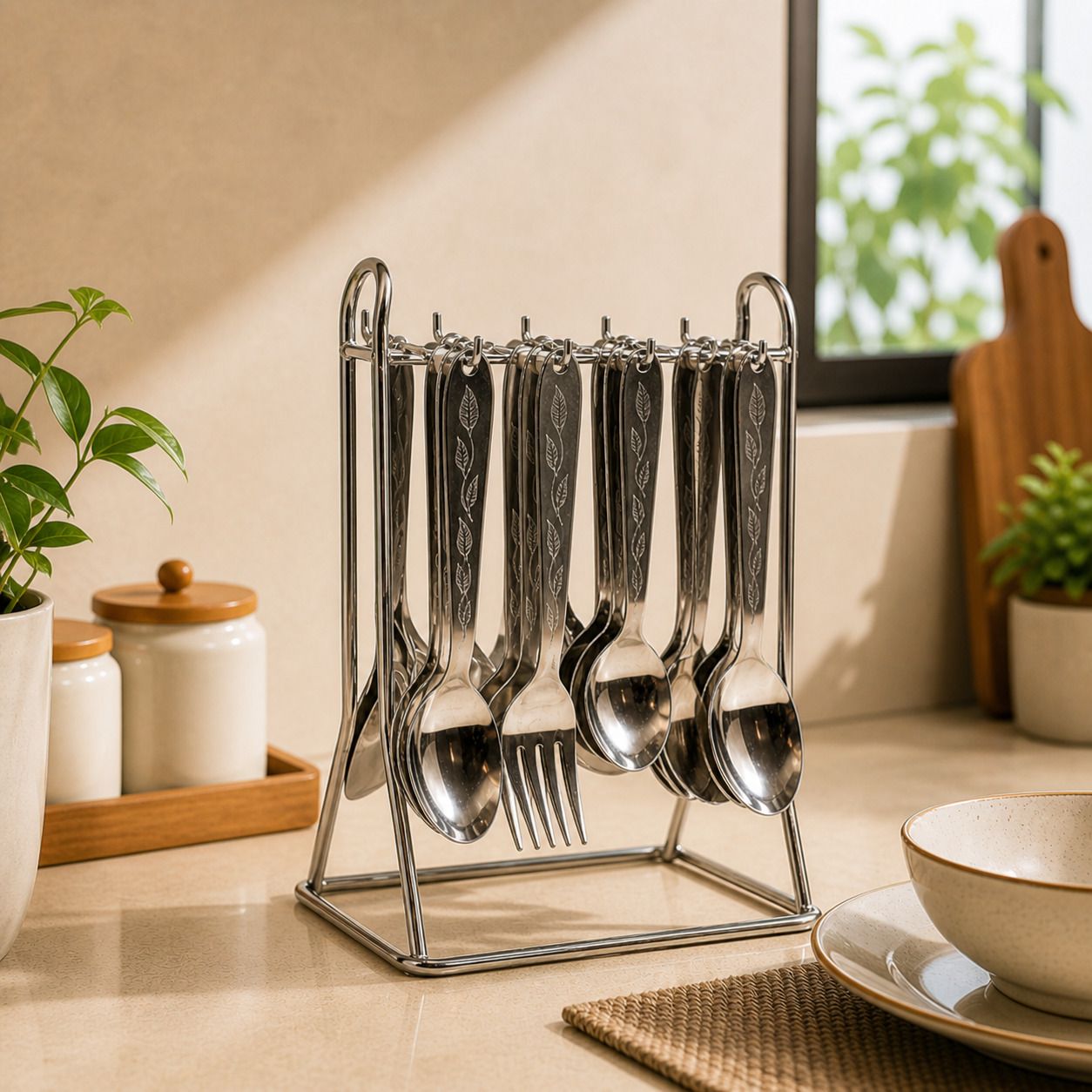 Stainless Steel Table Spoon, Tea Spoon, Dessert Spoon Set-image-42