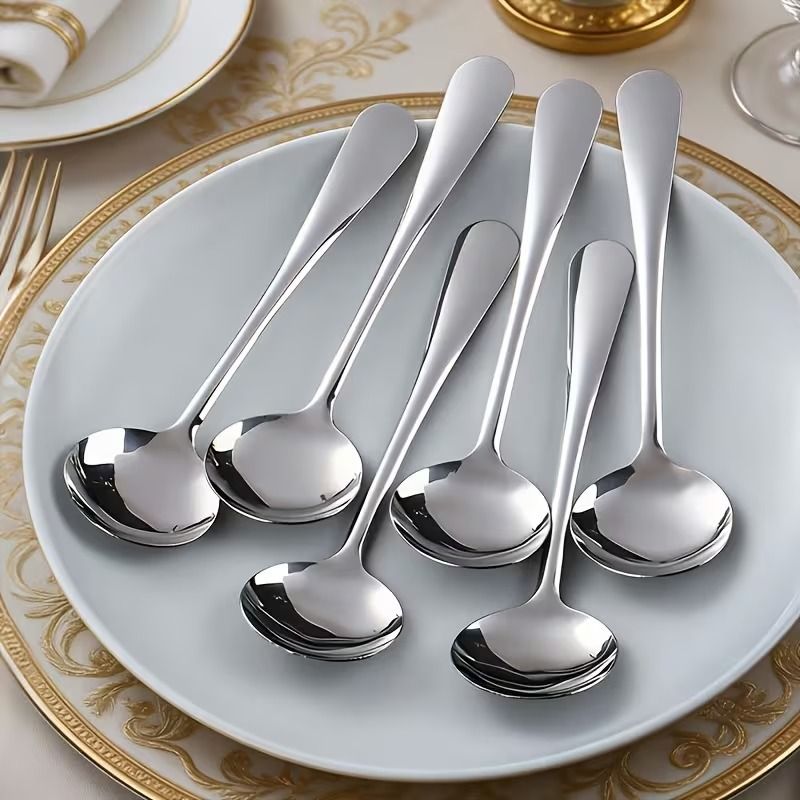 haniza DOST 6 soup spoon Stainless Steel Soup Spoon Set-picture-18
