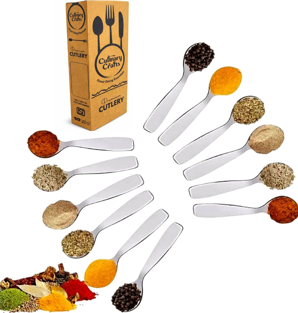 caridge Stainless Steel Dessert Spoon Set-picture-26