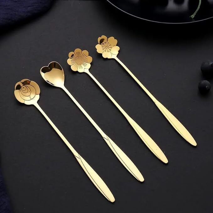 Disposable Copper Coffee Spoon, Dessert Spoon, Ice-cream Spoon, Olive Spoon, Sugar Spoon, Table Spoon Set-image-22