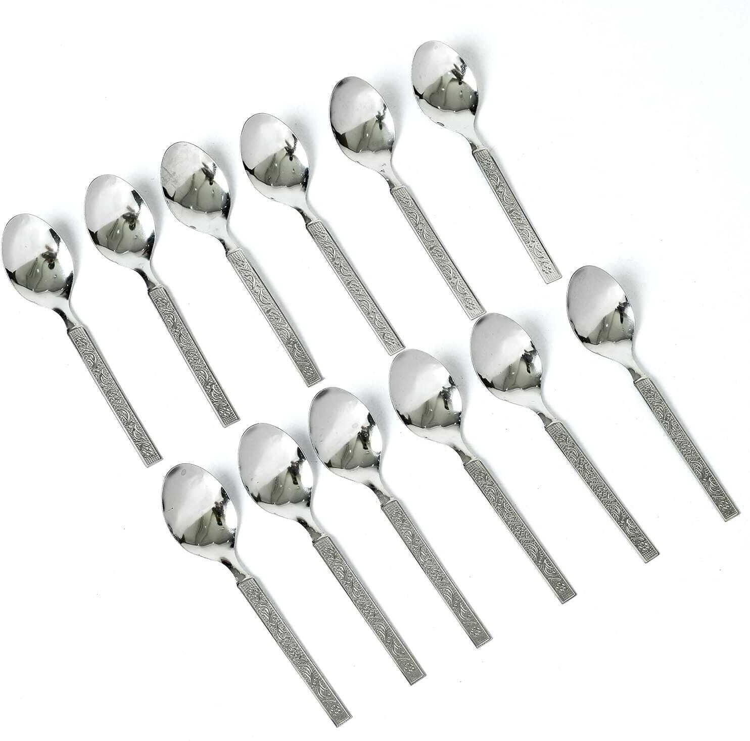 Premium dinner Spoon set of 12pcs Stainless Steel Table Spoon Set-image-20