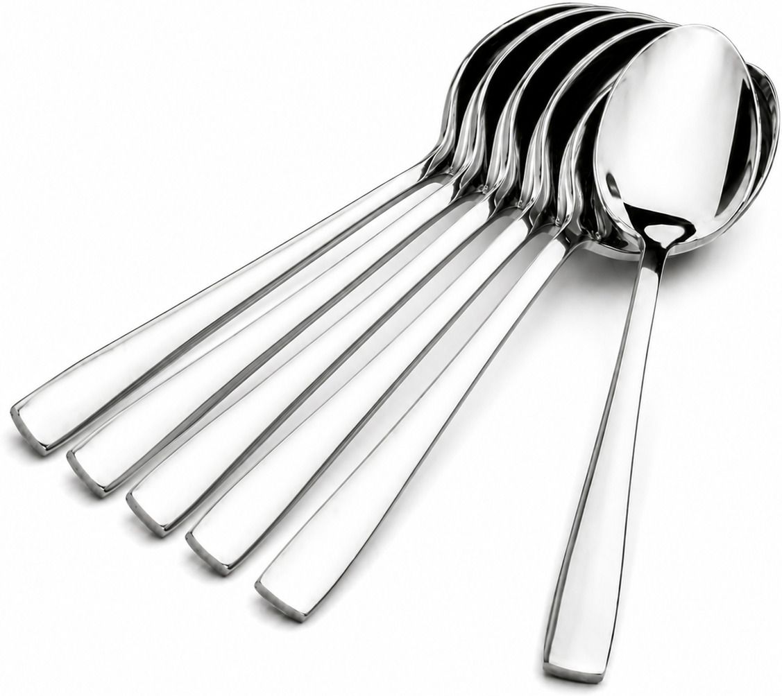 Premium Mirror Polished Silver Spoon Dining, 19 cm Stainless Steel Table Spoon Set-image-43