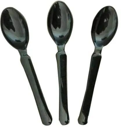 Durable, Disposable & Reusable Black Plastic Spoon |for Party, Wedding, Birthday Disposable Polypropylene, Plastic Ice-cream Spoon, Soup Spoon, Dessert Spoon, Salad Spoon, Tea Spoon, Table Spoon Set-image-36
