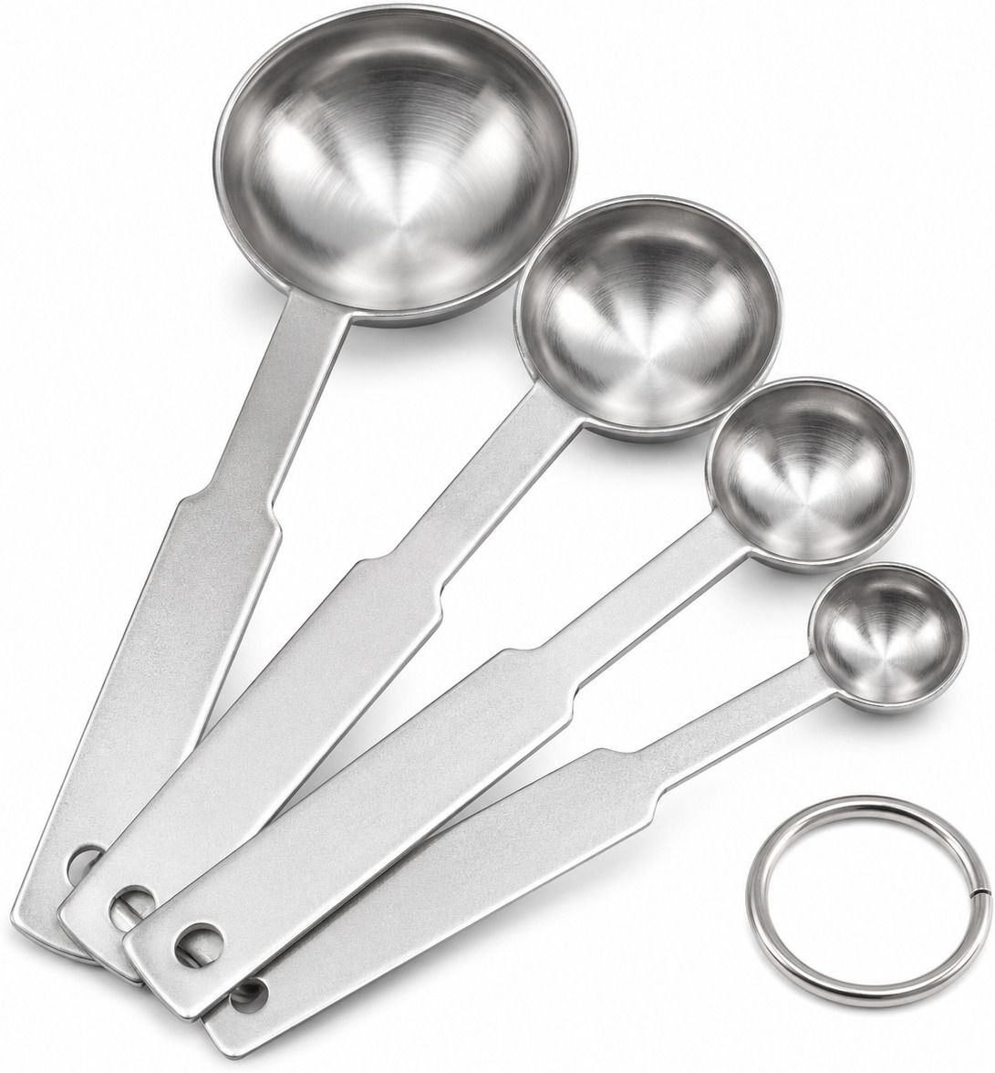 bakersmart Stainless Steel Measuring Spoon Set of 4 | Measuring Spoons for Baking & Cooking Stainless Steel Measuring Spoon Set-picture-44