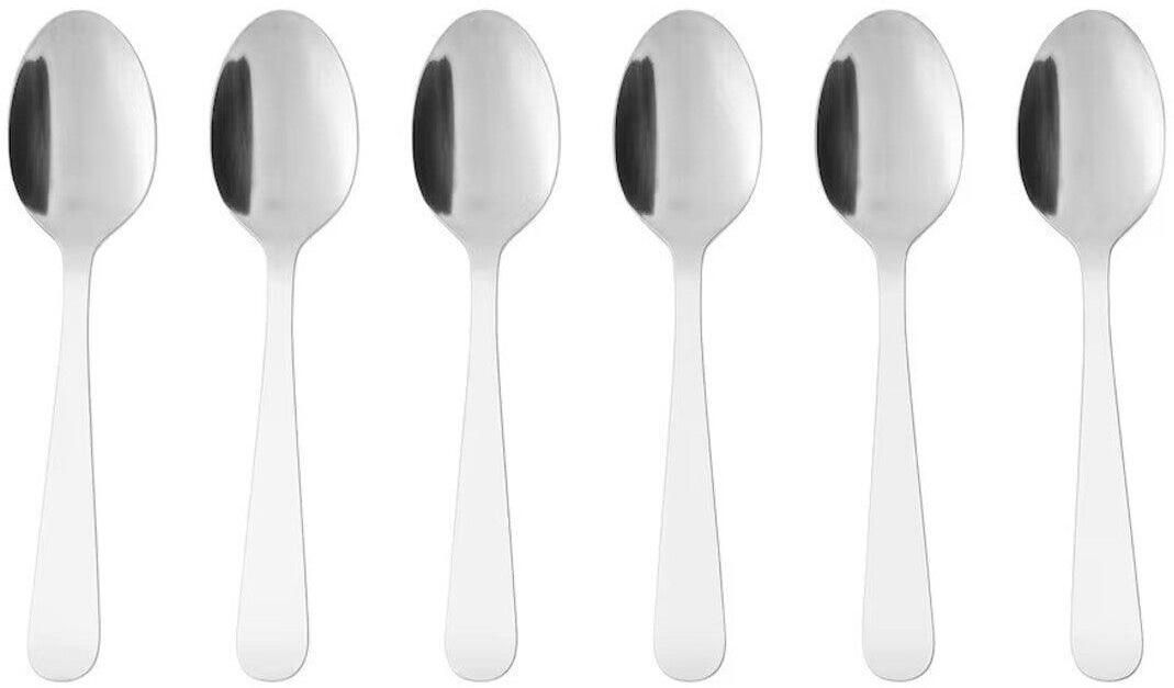 ikea DRAGON Dessert spoon, stainless steel16 cm Steel Coffee Spoon Set-picture-27