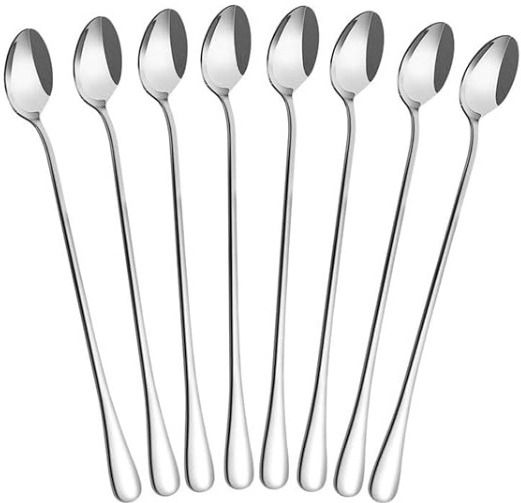 Long Handle Spoon Set | Mirror Finish Tea, Coffee & Dessert Spoons Stainless Steel Coffee Spoon Set-image-20