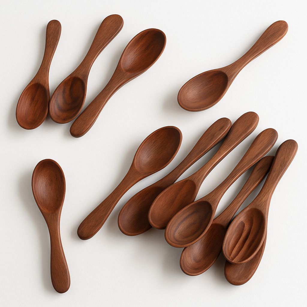 Set of 10 Wooden Spice Spoons | Spoons for Masala, Salt, Sugar | Wooden Table Spoon, Sugar Spoon, Tea Spoon, Soup Spoon, Ice Tea Spoon, Coffee Spoon Set-image-27