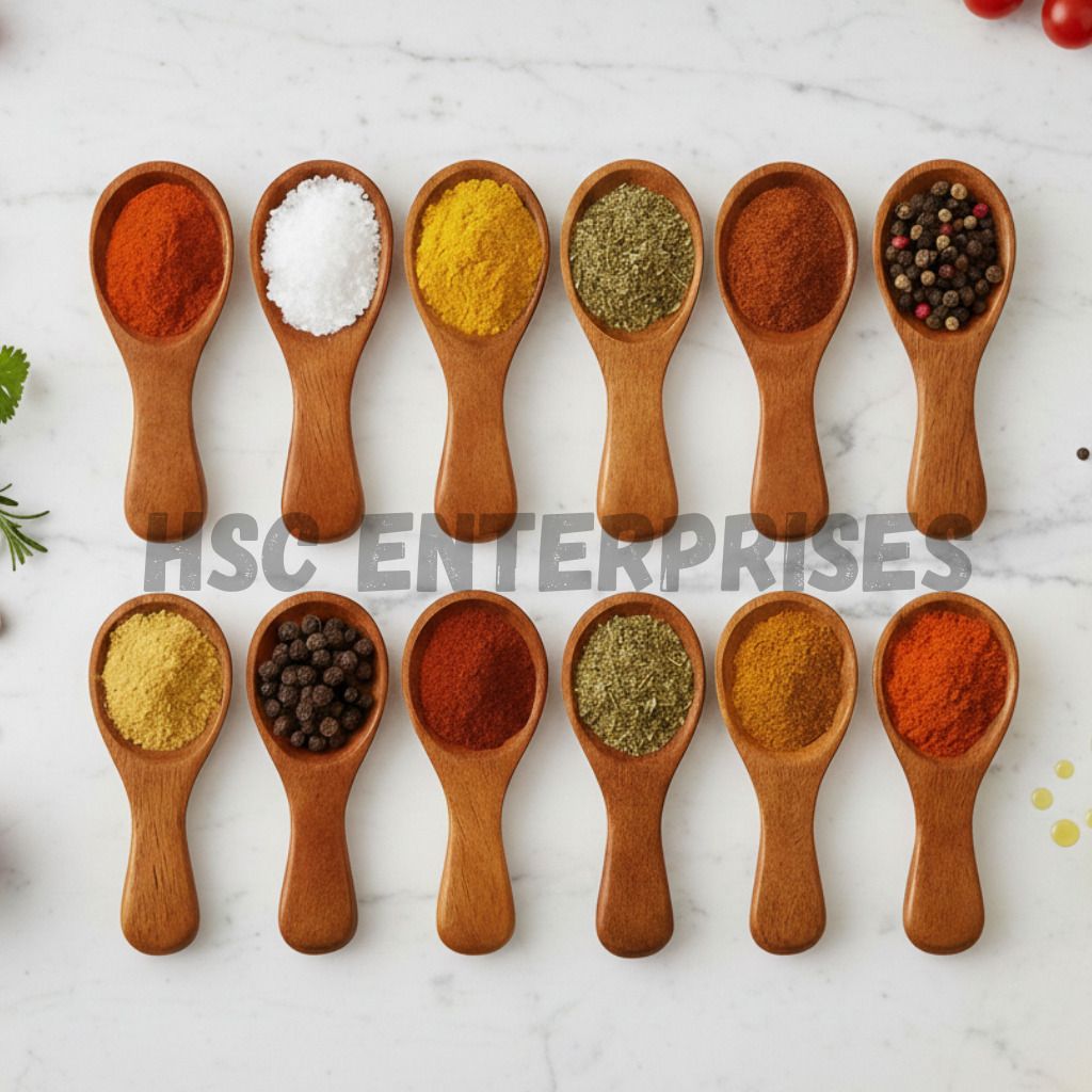 hsc enterprises Wooden Mini Masala & Tea Spoon Set | 12 Pcs Pack Disposable Wooden Coffee Spoon Set-picture-21