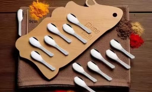 12 MASALA SPOON Stainless Steel Coffee Spoon Set