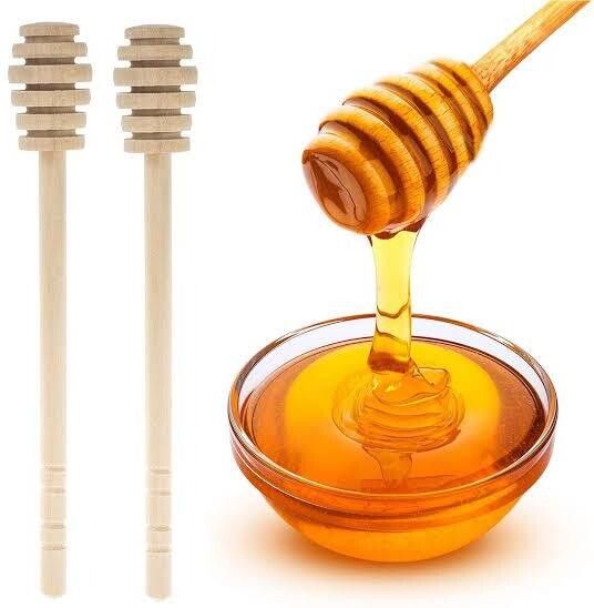 shreeja shilpcraft Natural Wooden Honey Dippers - 5 Inch (2 Pieces) | Ideal for Drizzling Honey Wooden Serving Spoon Set-picture-25