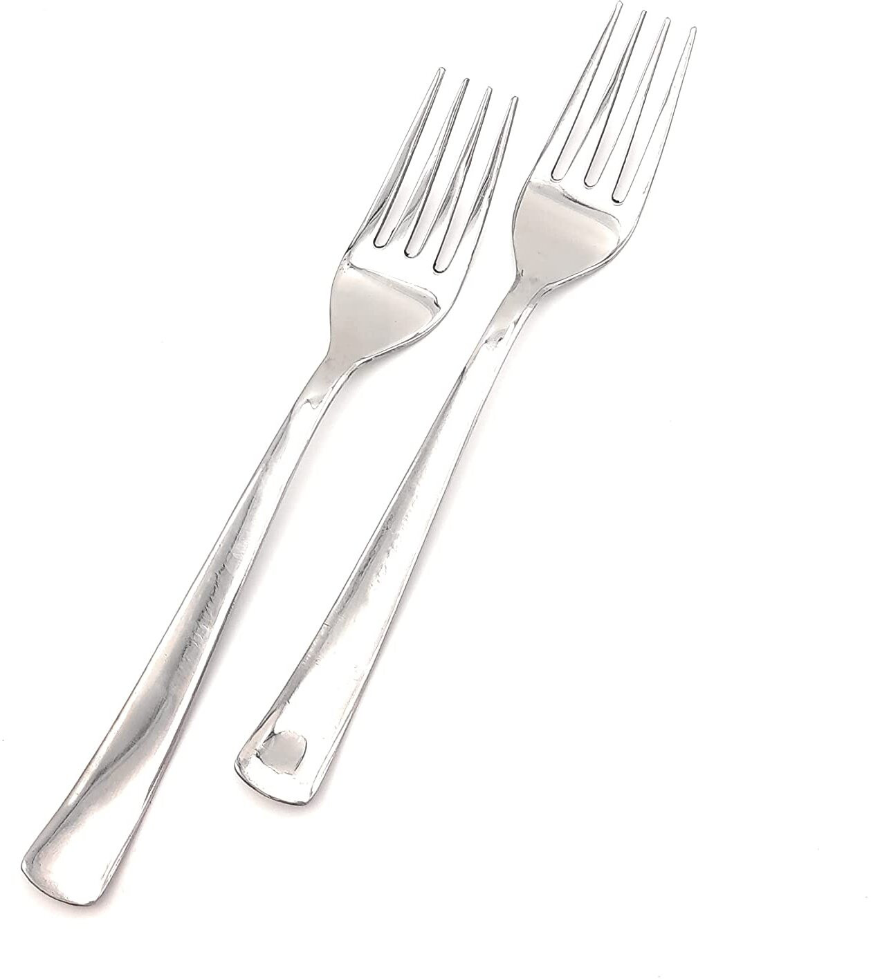 avibazar 2 Pcs Fork Spoon Stainless Steel Dessert Fork, Dinner Fork, Salad Fork, Serving Fork Set image 1