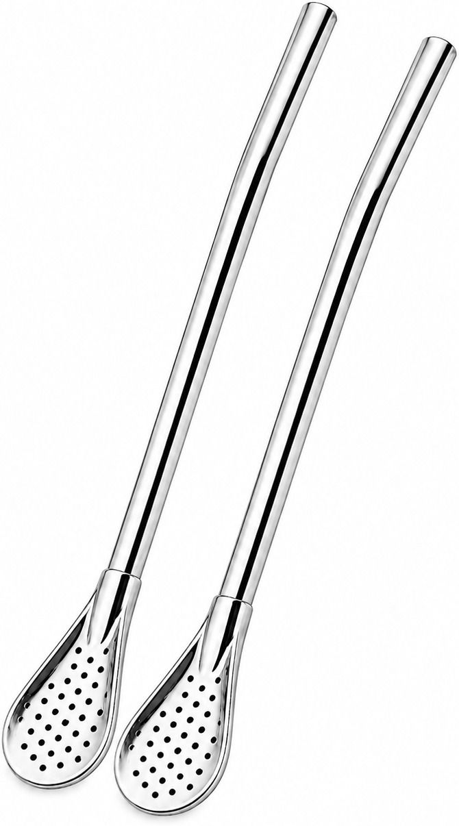 Multipurpose Straw With Spoon Filter | Hot & Cold beverages Food-grade, Reusable Stainless Steel Tea Spoon Set-image-36