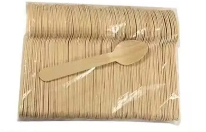 140mm Wooden Spoon Premium Quality Bamboo Spoon Disposable Wooden Soup Spoon, Ice-cream Spoon, Dessert Spoon-image-41
