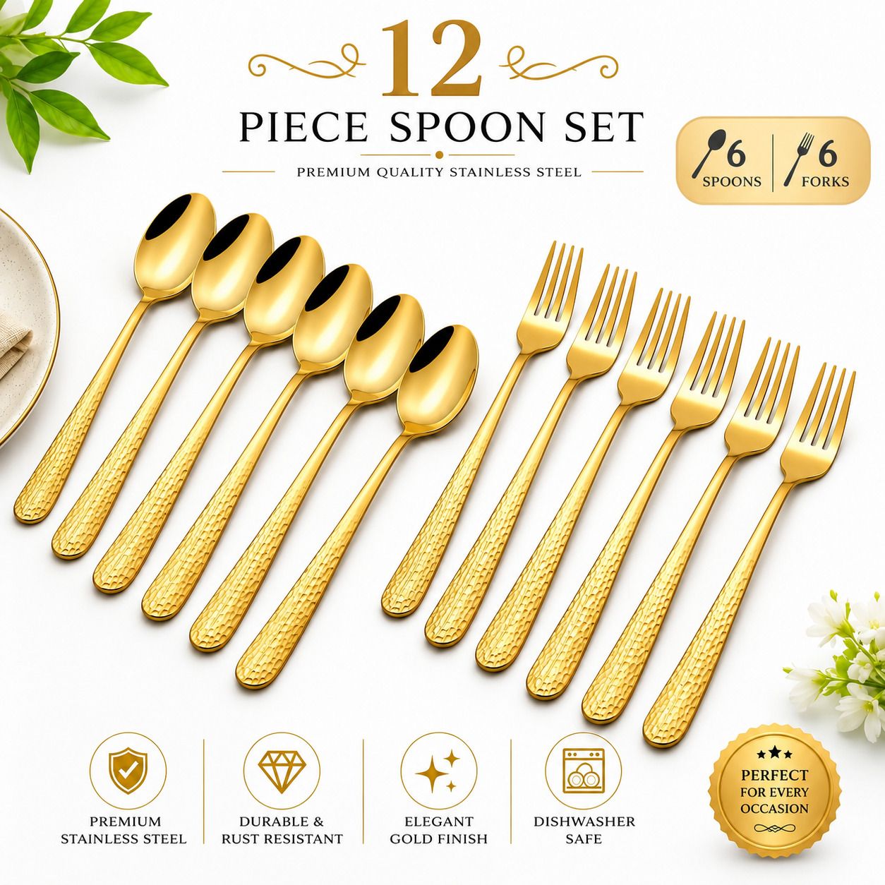 velquaire Disposable Aluminium Coffee Spoon, Dessert Spoon, Ice Tea Spoon, Soup Spoon, Sugar Spoon, Tea Spoon Set-picture-18