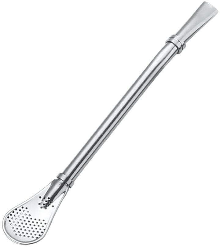 2 in 1 Drinking Straws with Filter Spoon, Stainless Steel Reusable, Leaf Tea Stainless Steel Soup Spoon-image-17