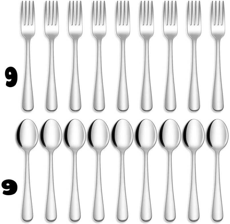 18pcs Dinner Spoon Steel Table Spoon, Dessert Spoon Set (Pack of 18) Steel Dessert Spoon Set-image-47
