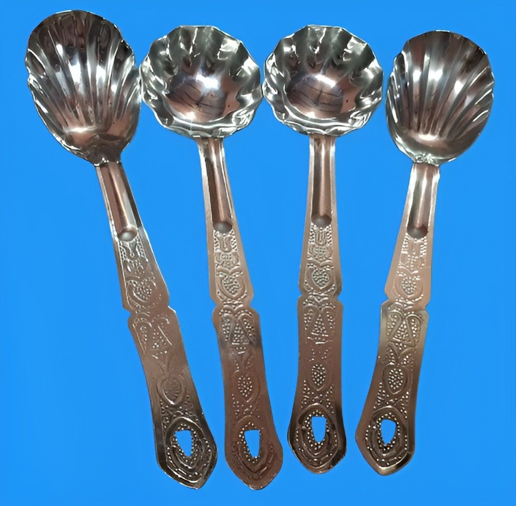 Royal Shell Collection Decorative Serving Spoon Set Stainless Steel Serving Spoon, Soup Spoon, Table Spoon Set-image-31