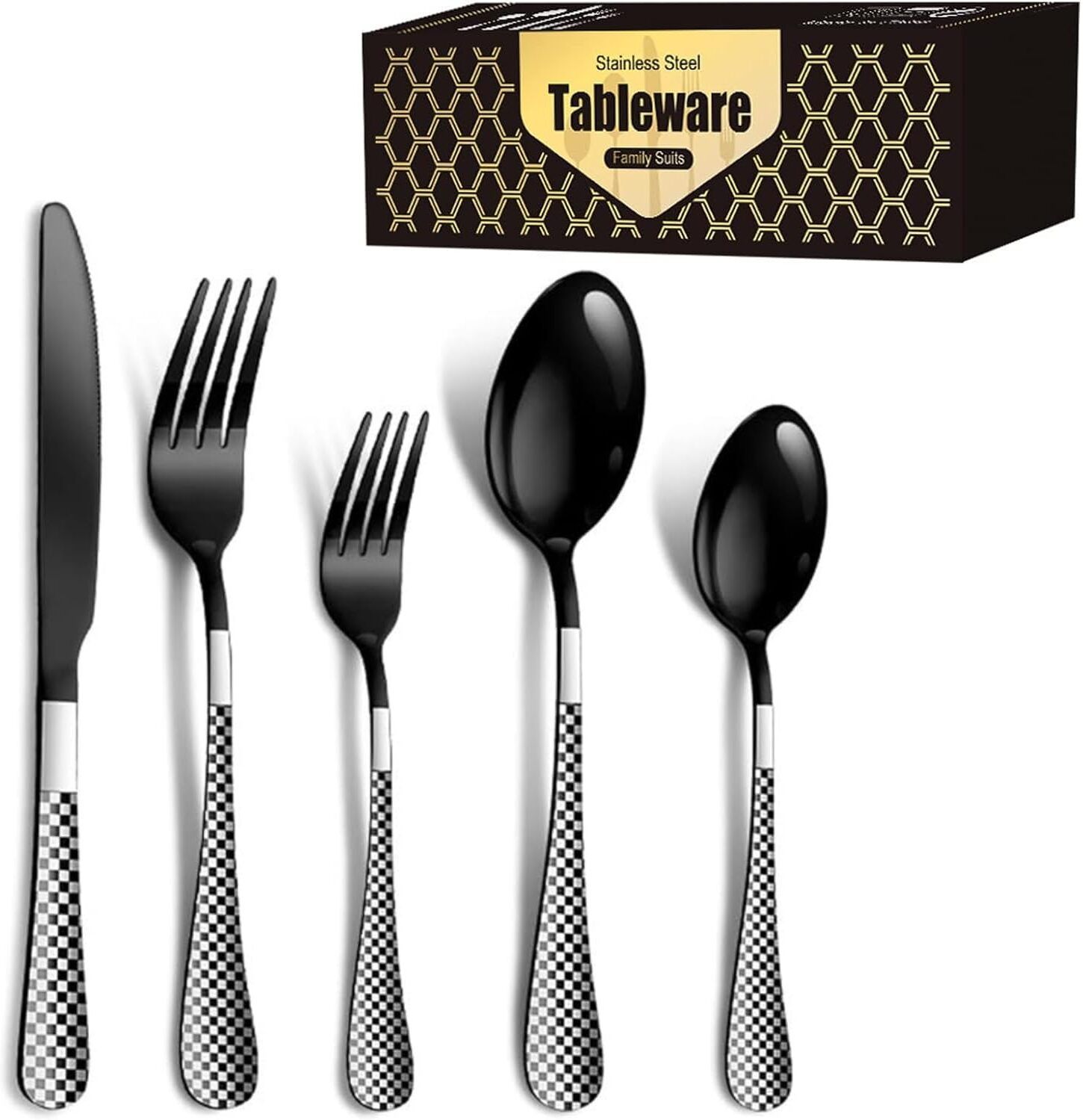 Stainless steel Cutlery set of 5Black pack 1_dK34 Stainless Steel Cutlery Set-image-46