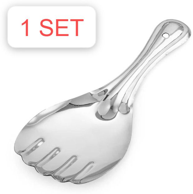 1 rice serving spoon Stainless Steel Salad Spoon-image-42