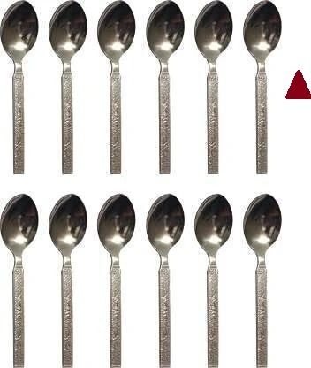 bzilo Stainless Steel Pack of 12 Tea Spoon Dinning, Dinner Spoons, Table Spoon Y68 Stainless Steel Table Spoon, Dessert Spoon Set-picture-25