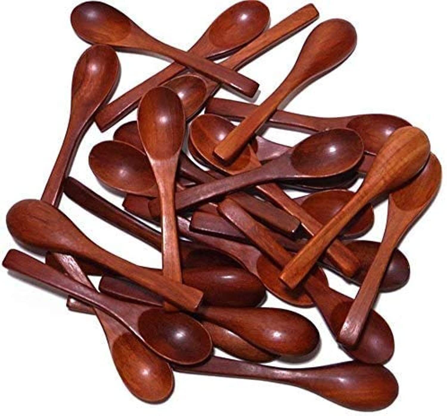 wooden tea spoon mini spoon Disposable Wooden Tea Spoon Set (Pack of 12) Disposable Wooden Serving Spoon Set-image-36