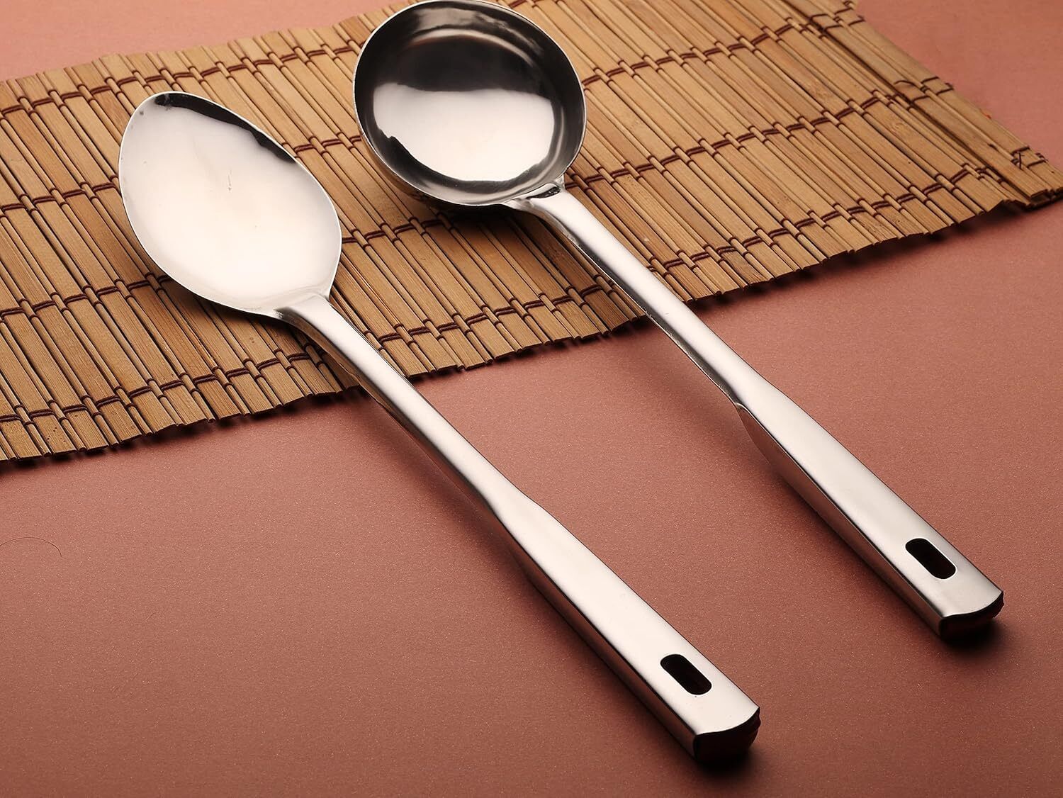 cryzone Stainless Steel Deep Ladle/Milk Ladle/Karchi & Basting/Serving Spoon Stainless Steel Serving Spoon Set-picture-24