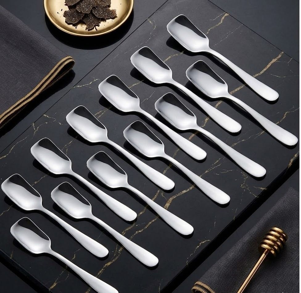 Ice Cream Spoon Set,Mirror Finish Dessert Spoons for Ice Cream, Pudding, Yogurt Stainless Steel Ice-cream Spoon Set-image-20