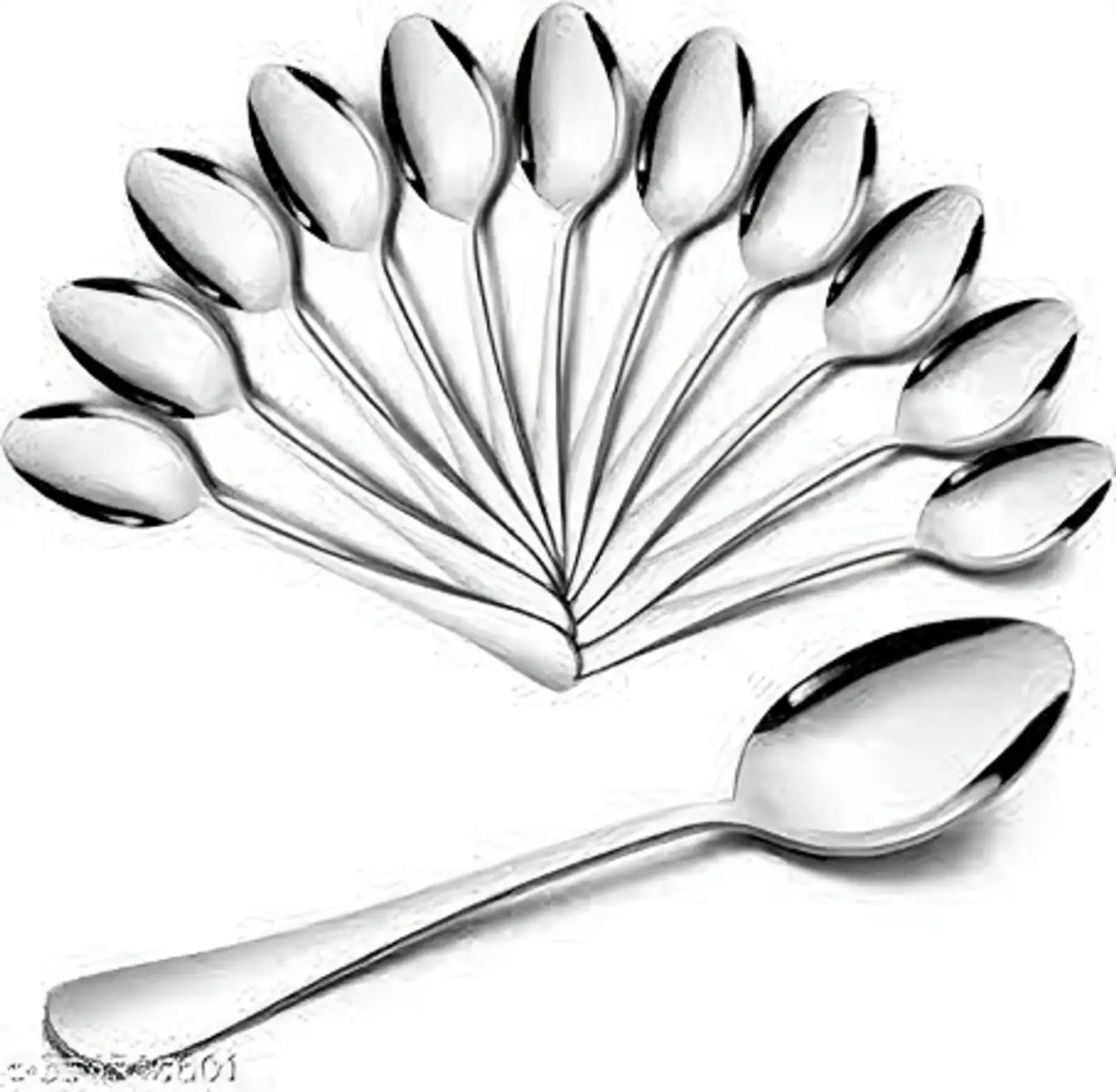insha Dinner Spoon Set | Mirror Finish Table Spoons for Dining Stainless Steel Table Spoon Set-picture-2