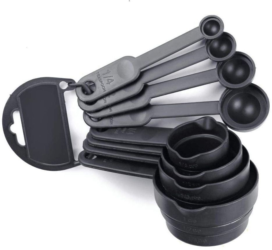 Multipurpose Baking Measurement Measuring Cups and Spoons Set of 8 Pcs Plastic Plastic Measuring Spoon Set