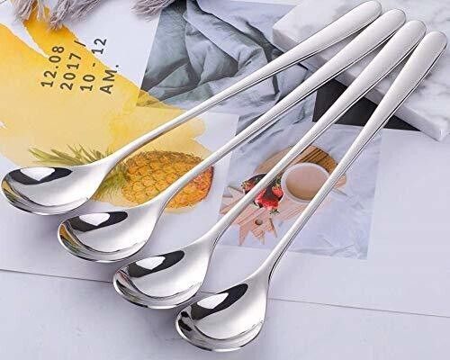Long Handle Spoon Stainless Steel Ice Tea Spoon, Serving Spoon Set