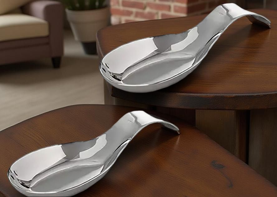 arscart Stainless Steel Spoon Rest Holder, Spoon Stainless Steel Serving Spoon Set-picture-29