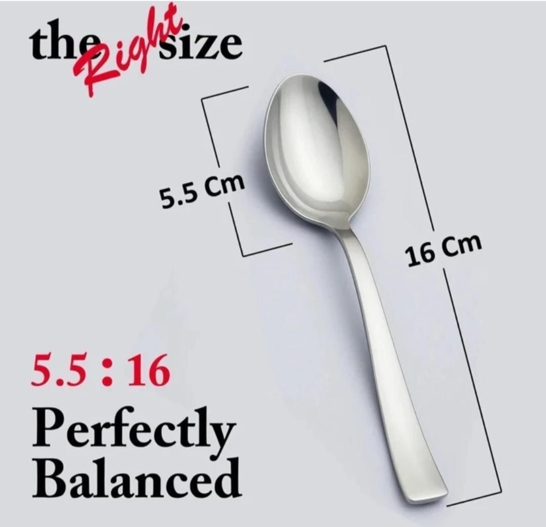 haniza Premium spoon set of 6 Stainless Steel Table Spoon Set-picture-46
