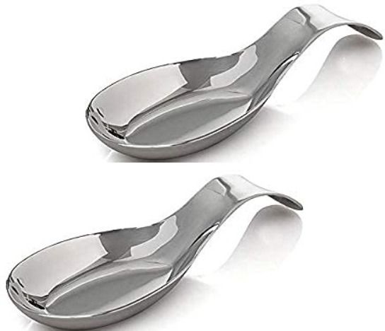 BhojanRakshak Stainless Steel Spoon Rest – Set of 2 Stainless Steel Serving Spoon Set-image-15