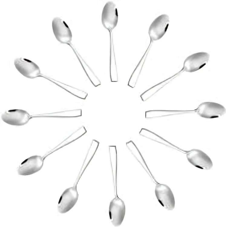 12 tea spoon set Stainless Steel Soup Spoon Set-image-36