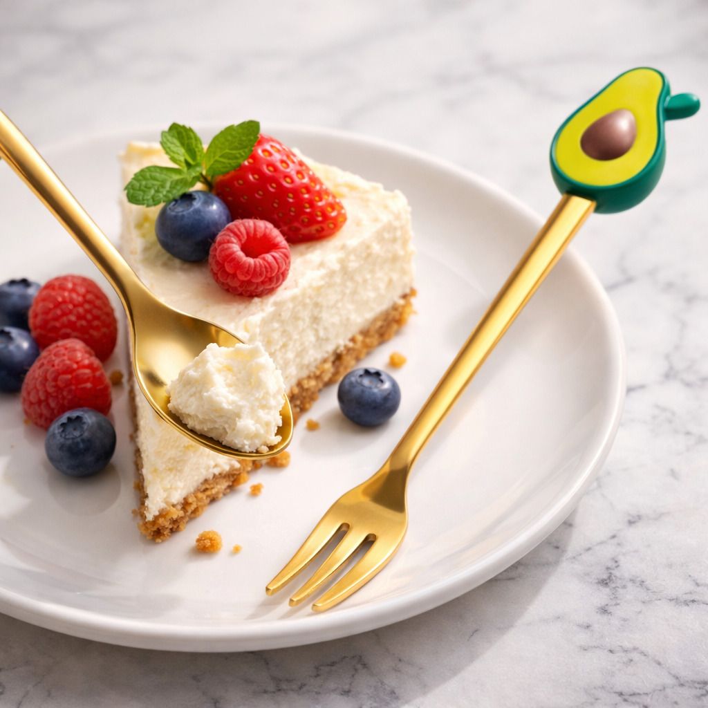 srbcart AVACADO+LEMON SPOON SET Stainless Steel Ice-cream Spoon, Dessert Spoon Set-picture-17