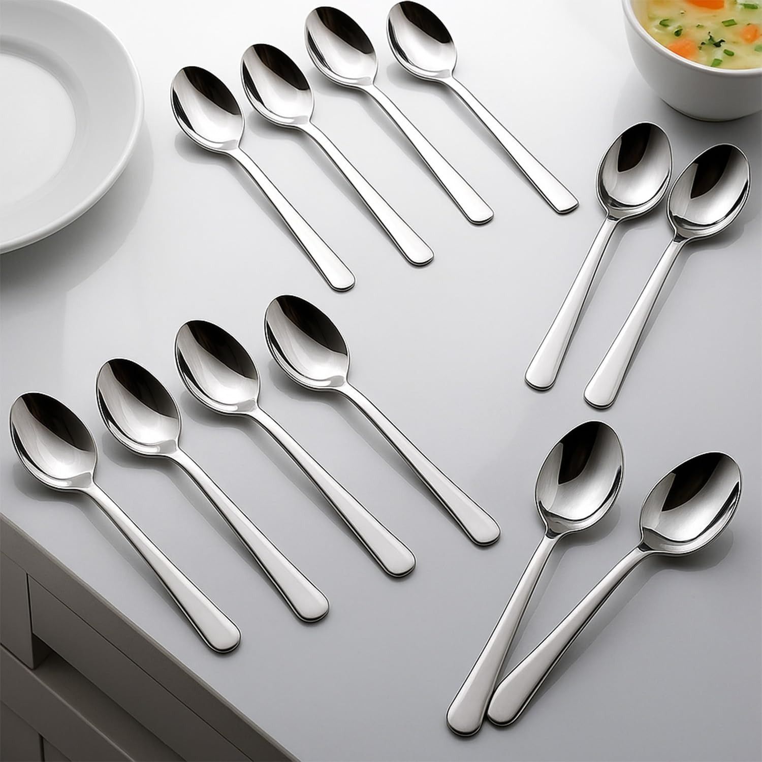 haniza 12 Pieces Stainless Steel Tea Spoon Set Stainless Steel Tea Spoon Set-picture-20