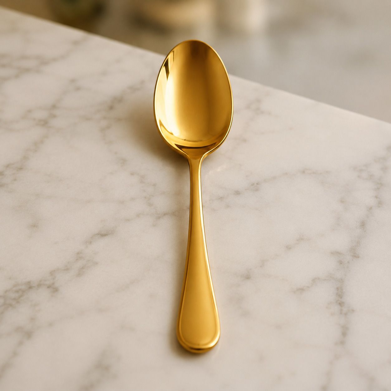zigso Golden Spoon Set | Gold Finish Cutlery | Dishwasher Safe | Stainless Steel Table Spoon Set-picture-21