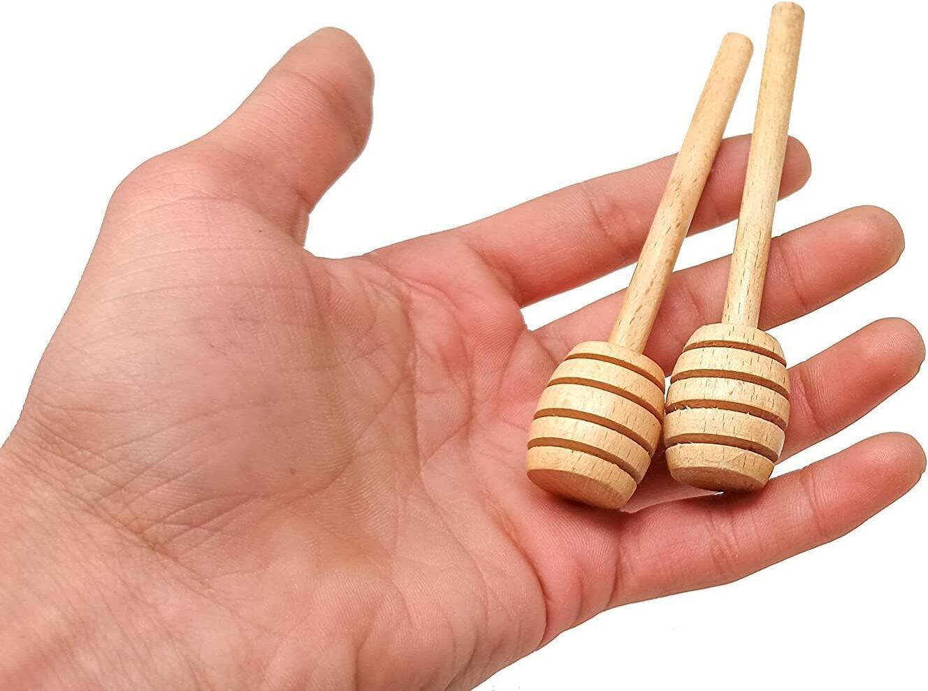 Honey Small Wooden Spoon Dipper Tiny Wood Dippers Stick Disposable Wooden Olive Spoon-image-2